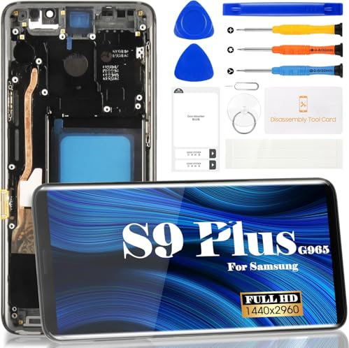 Incell Écran LCD de rechange avec cadre pour Samsung Galaxy S9 Plus Noir