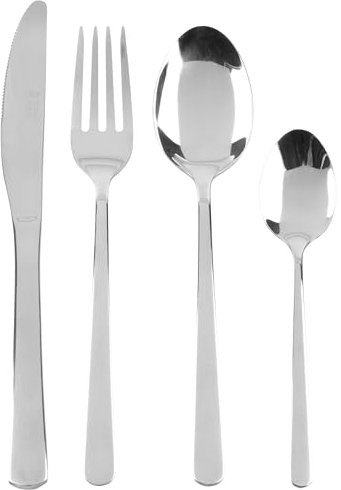 Russell Hobbs Vienna 48 Piece Cutlery Set - Stainless Steel Silverware, Service for 12, Tableware with Forks, Knives, Tablespoons and Teaspoons, Dishwasher Safe Flatware, Mirror Polished