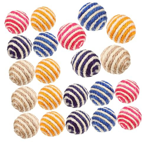 YARNOW Interaktives Spielzeug Für Katzen 35 Stück Sisalseil Katzenspielzeug Kratzbaum Katzenspielzeug Buntes Zufällige Farbe