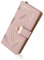 Jesustree Portefeuille Femme avec Feuille Creuse, Grande Capacite Porte-Monnaie en Cuir PU Elégant Long Portefeuille avec Fermeture éclair Poche à Monnaie (Rose)