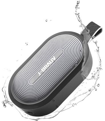 J-BRAUV Portable Speakers Wireless Bluetooth, Mini Bike Speakers, 12W Stereo Loud Sound, IP67 Waterproof, TWS Pairing, BT5.3, 15H Playtime, Outdoor Wireless Speaker for Biking, Gifts