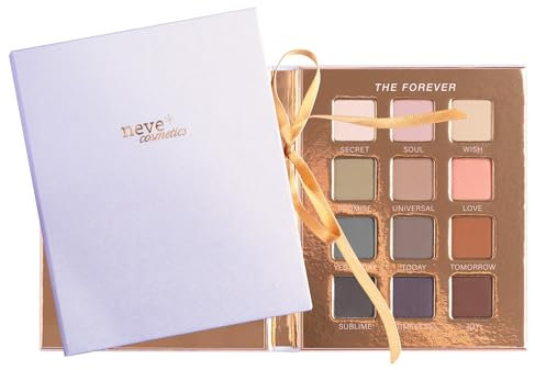 Neve Cosmetics ArtDiary Palette, 12 ombretti matte classici e versatili | The Forever