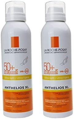 La Roche Posay Anthelios Transparentes Spray, Körper-Spray mit LSF 50+, Sonnenspray bei zu Sonnenallergie neigender und empfindlicher Haut, Mattierender, sehr wasserfester Sonnenschutz, 200 ml