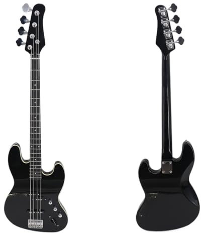 Basso elettrico a 5 corde, pickup JB, corpo in mogano, manico in acero, basso elettrico per principianti, per amanti della musica (blu navy)