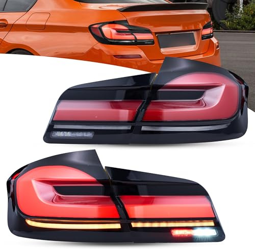 VLAND Rückleuchten Kompatibel für 5er F10 F18 M5 Seden 2011-2017 & Alpina B5/D5 Bi-Turbo 2012-2016[Nicht für F11/F07] - Rot Lichtleiste