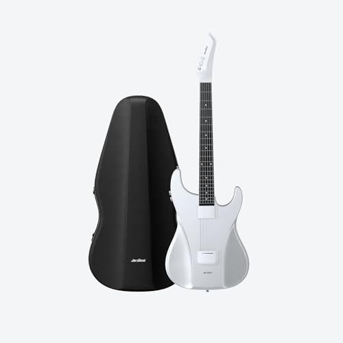 AeroBand Gitarre Saitenlos, Innovative Saitenlose Akustische E-Gitarre, Tragbare und Emovable Griffbrett Reisegitarre für Anfänger, Enthusiasten, Erwachsene, Geschenk (weiß)