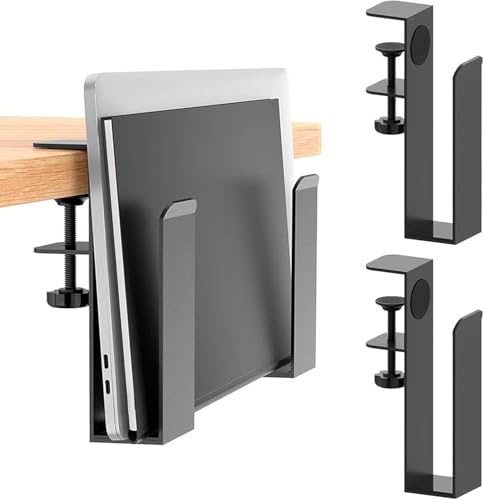 Supporto da scrivania laterale, supporto da scrivania regolabile, supporto per laptop verticale, supporto per PC, supporto da scrivania in metallo
