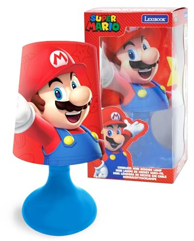 Lexibook, Super Mario, Nachtlicht, rot, MLT10NILXB | Kabellos, mehrfarbiges Licht, Rot