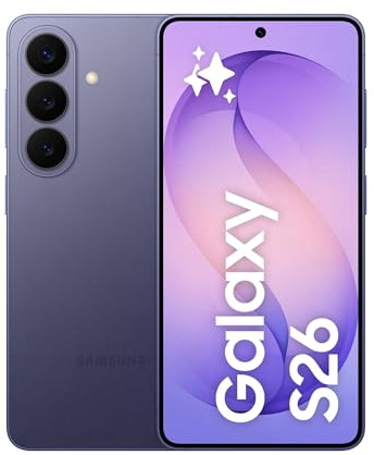 Samsung Galaxy S26 Smartphone AI, 512GB, 3 anni di Garanzia, Processore Avanzato, Assistente Foto, Creative Studio, Camera 50 MP, 4300 mAh, Cobalt Violet [Versione italiana]