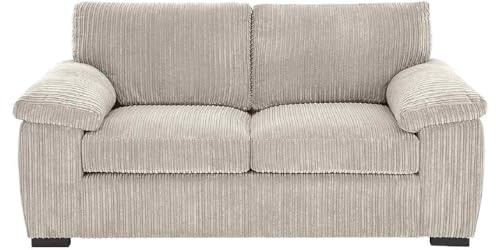 Prime Sofa AMALFI LUXOR Jumbo Cord – Comfortable Living Room Furniture with Plush Fabric Upholstery, Perfect Family Sofa (Cloud Cream, Amalfi Luxor 2 Seater)