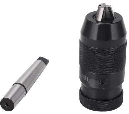 Jeanoko Keyless High Carbon Steel Self Tighten Drill Chuck for Fast Clamping and Unclamping, for Milling Machines, Lathes, Power Hand Tools and More
