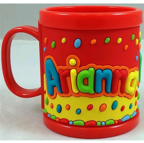 TAZZA IN PLASTICA CON NOME ARIANNA A RILIEVO - JT023
