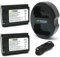 Wasabi Power Battery (2-Pack) and Dual USB Charger for Sony NP-FZ100, BC-QZ1 and Sony a9, a7R III, a7 III