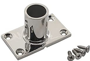 Annakideya 316 Marine Grade Acciaio Inox 90 Gradi Base Tubo Base Heavy Duty 2,5 cm Flangia Rotonda Montaggio Guida Guida Guida Confezione da 1