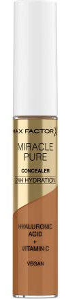 Max Factor Correttore Liquido Miracle Pure, Formula con Vitamina C e Acido Ialuronico, 24 Ore di Idratazione, 100% Vegan, Tonalità 08 Tan, 7.8 milliliters, 1