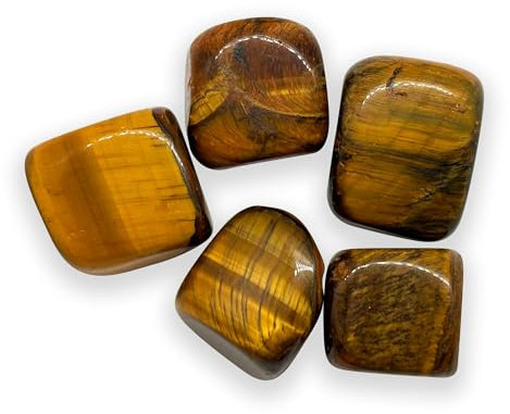 LAMARE - Œil de Tigre - Galets Polis - Pierres Naturelles - 80 grammes (entre 4 et 8 pièces)