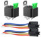 GUUZI 2 Pack 30 A Sicherungsrelais Pkw LKW Steckdosen Kit – 30 A ATO/ATC Schalter Kabelbaum Set – 12 V DC 5-Pin SPDT Automotive 14 AWG Drähte