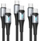 BLACKSYNCZE Cavo USB C USB C [3Pezzi, 0.5M+2M+2M], 60W PD Cavo USB Type-C Ricarica Rapida Cavo Type C to Type C per 15 Pro Max, 15 Pro, 15, Macbook Air, Pad Pro, Samsung Galaxy, Huawei, Google Pixel