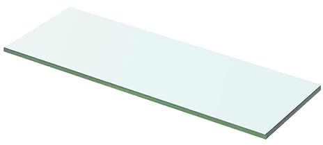 Gecheer Regalboden Glas Transparent 50 cm x 12 cm Glasregal Wandregal für Badezimmer Glasablage Glasregalboden Badablage