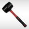 Dunnet Tools Heavy Duty Rubber Mallet 48oz / 1350g with Fibreglass Handle Solid Rubber Mallet Hammer with TPR Grip Ideal for Tiling, Bricklaying Camping Hammers & Mallets