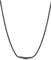 FOCALOOK 20inch Black Herringbone Necklace Rope Chain 2mm Round Thin Stainless Steel Snake Chain for Women Men