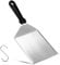 Yuchengxiang Spatule à hamburger en acier inoxydable - Grande spatule en métal robuste pour barbecue - Crochet en S - Passe au lave-vaisselle