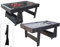 TopTable Twist Max Grau-Schwarz, Mobile (klappbar & fahrbar) 6,5ft - Kombi 2 in 1 Airhockey & Billardtisch Pool