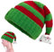 Mimoqk Strick-Weihnachtsmütze, gestrickte Weihnachtsmütze, Strickmütze des Weihnachtsmanns | Weihnachtsmütze, warme und lustige Weihnachtsmannmütze, Plüschmütze für den Winter