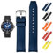 FKM Gummiband für Tissot Seastar 1000 Powermatic 80 T120407A, Ersatz-Uhrenarmband mit gebogenem Ende für Tissot Seastar 1000 Uhren, 21 mm, Blau, 21 mm