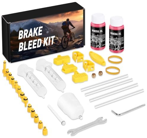 cycletour Kit Purge Frein pour Shimano, TEKTRO, TRP Les Freins Hydrauliques. Comprend de Liquide de Frein Mineral et Une Mode d'emploi (120ML)