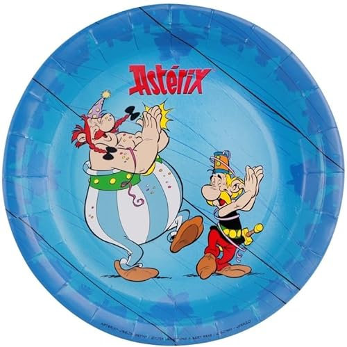 Chaks 12802-AX, Packung mit 8 Papptellern, 23 cm, Asterix®