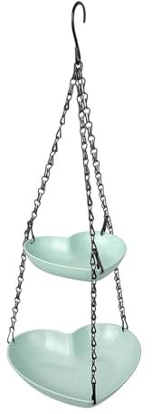LeeQinersw Hanging Bird Feeder Tray with Bath Functionality, Suitable for Farm and Balcony Use, Green