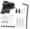 Gitarre Steg Sattel Schwarze 6 Oder 7 Saiten Headless E-Gitarre Triller Brücke Messing Basis(6 Strings)
