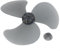 Eawfgtuw Elica di ricambio da 40,6 cm, a tre foglie, in plastica trasparente, per montaggio a parete, ventola di raffreddamento per interni, colore nero