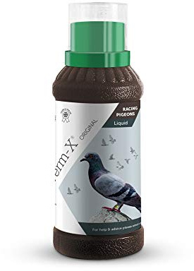 Verm-X Original All Natural Liquid for Racing Pigeons. Approved for Use on Organic Farms. Supports Intestinal Hygiene. Vet Approved. Maintains Gut Vitality. Wormwood Free Recipe.