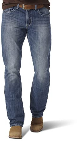 Wrangler Jeans da Uomo 20X No. 42 Vintage Boot Cut Stretch, Azzurro Chiaro, 32W x 38L