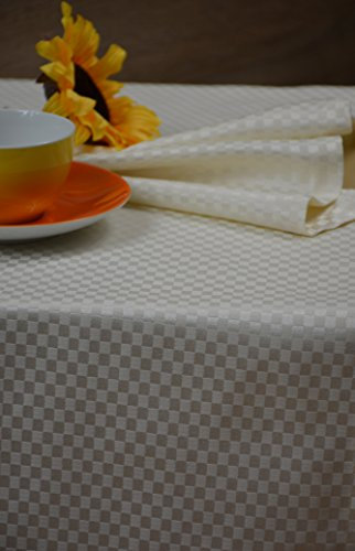 Tischläufer Tischband Läufer Jacquard für Restaurant Hotel Cafe Festliche Anlässe Hochzeit Geburtstag ca. 40 x 140 cm Ecru