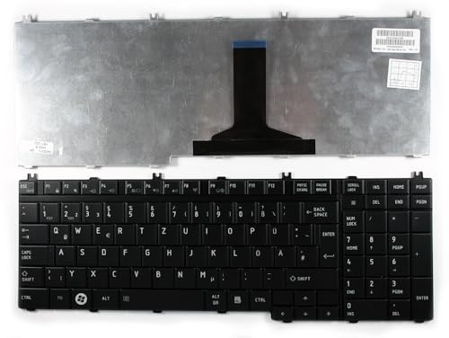 Power4Laptops Deutsch Schwarz kompatible Ersatz Tastatur kompatibel mit Toshiba Satellite A500-1DU