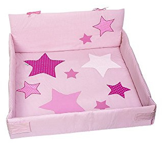 Odenwälder 8160-1664 Gr.100x100 cm Laufgittereinlage Star Karo rose