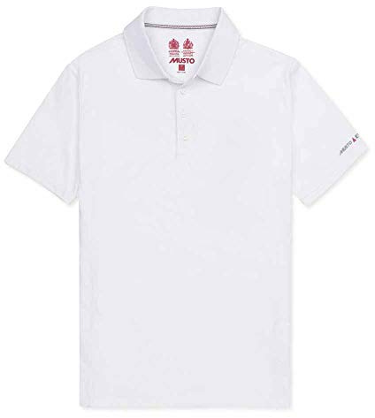 Musto Mens Evolution Sunblock Polo ShirtWhite - Kurzarm - Aktiv bleiben - Knopfleiste mit 4 Knöpfen