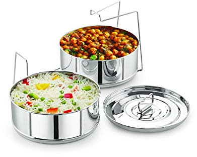 Stackable Stainless Steel Insert Pans - 6QT Inserts for Instant Pot - FITS 6 QT & Above - Pressure Cooker Steamer Pan Accessories