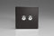 Varilight Screwless Jet Black 2 Gang 1 Way Remote/Touch Control Master LED Dimmer 2 x 0-100W (1-10 LEDs)