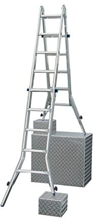 Stabilo Krause 133984 Échelle télescopique articulée Avec 4 rallonges 4 x 5 SPR Longueur 1,60-5,35 m