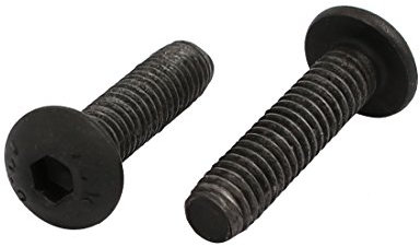 sourcing map 2stk. M4x16mm Schwarz 10.9 Klasse Innensechskant Schraube mit Linksgewinde de