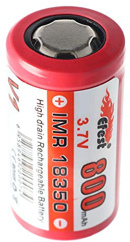 Efest IMR 18350 V1 - 800mAh 3,7V Li-Ion 34,85x18,3mm mit Pluspol flach, ungeschützt