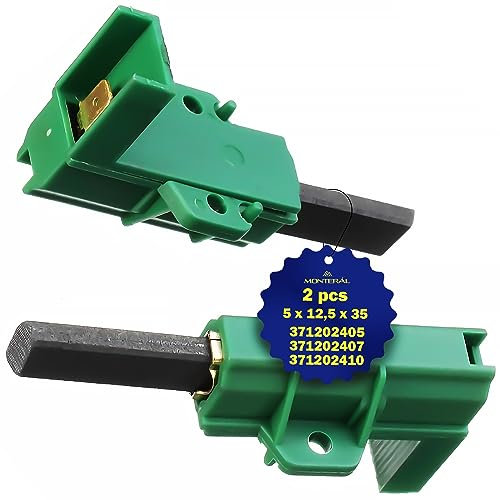 2 Piezas Escobillas Carbon para Motor Lavadora - 5 x 12,5 x 35 mm - 371202405 371202407 371202410 para Beko - Garantía de 10 Años – MONTERAL