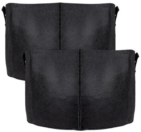 INTIRILIFE 2X Bolsa de plantación de Tejido Polar 113 litros -30 galones 60 x 40cm - Maceta con Asas de Transporte para jardín, Invernadero - Bolsa de plantación Bolsa de plantación Bolsa de Patatas