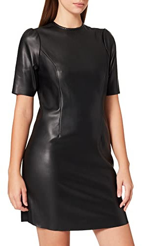 Noisy may NMHILL S/S Short Dress Robe, Noir, M Femme