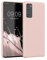 kwmobile Hülle kompatibel mit Samsung Galaxy S20 FE Hülle - Silikon Handy Case - Handyhülle weiche Oberfläche - kabelloses Laden - Altrosa matt