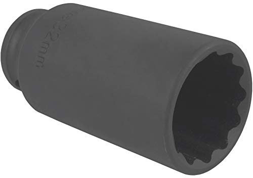 TECPO Vielzahn Kraft Steckschlüssel Nuss 1/2 Zoll, 32 mm – Speziell entwickelt für Antriebswellen, kompatibel mit Hand- und Schlagschraubern für präzise und zuverlässige Einsätze